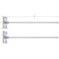 White wall mount banner hardware system comes in a set of 2