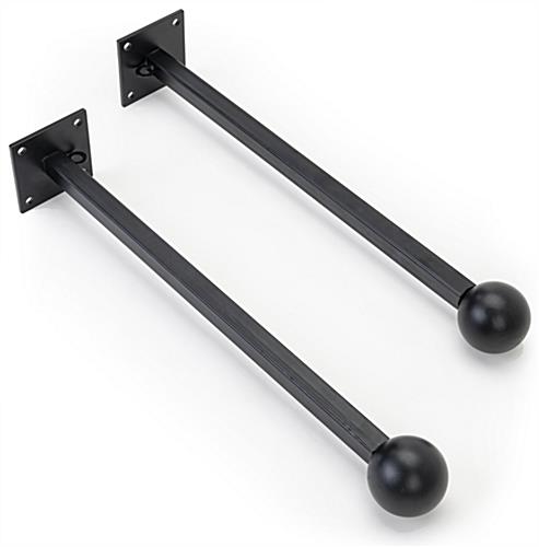 Finial pole banner hardware mounts for indoor and outdoor use 