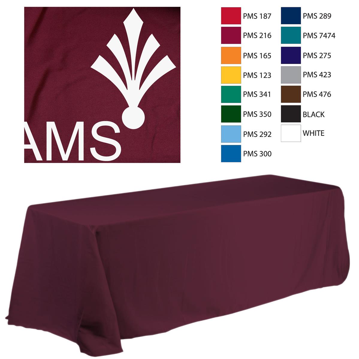 Custom Printed Tablecloths for 6' Tables