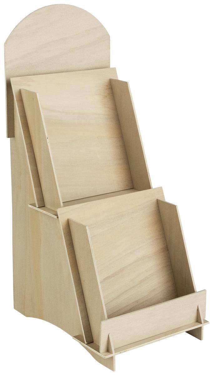 Unfinished Wood Magazine Display Stain & Paint Receptive