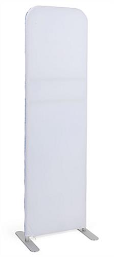 Custom printed fabric banner with sanitizer dispenser