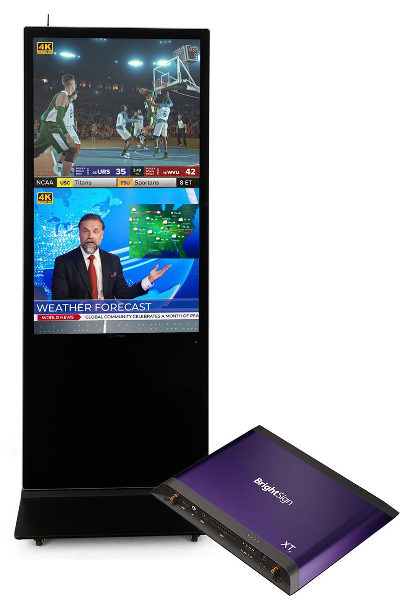 Brightsign XT1145 Live Stream Media Player 4K Video Zoning