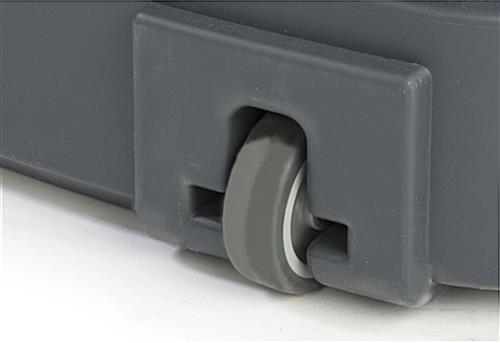 Trade show case to counter display with wheels