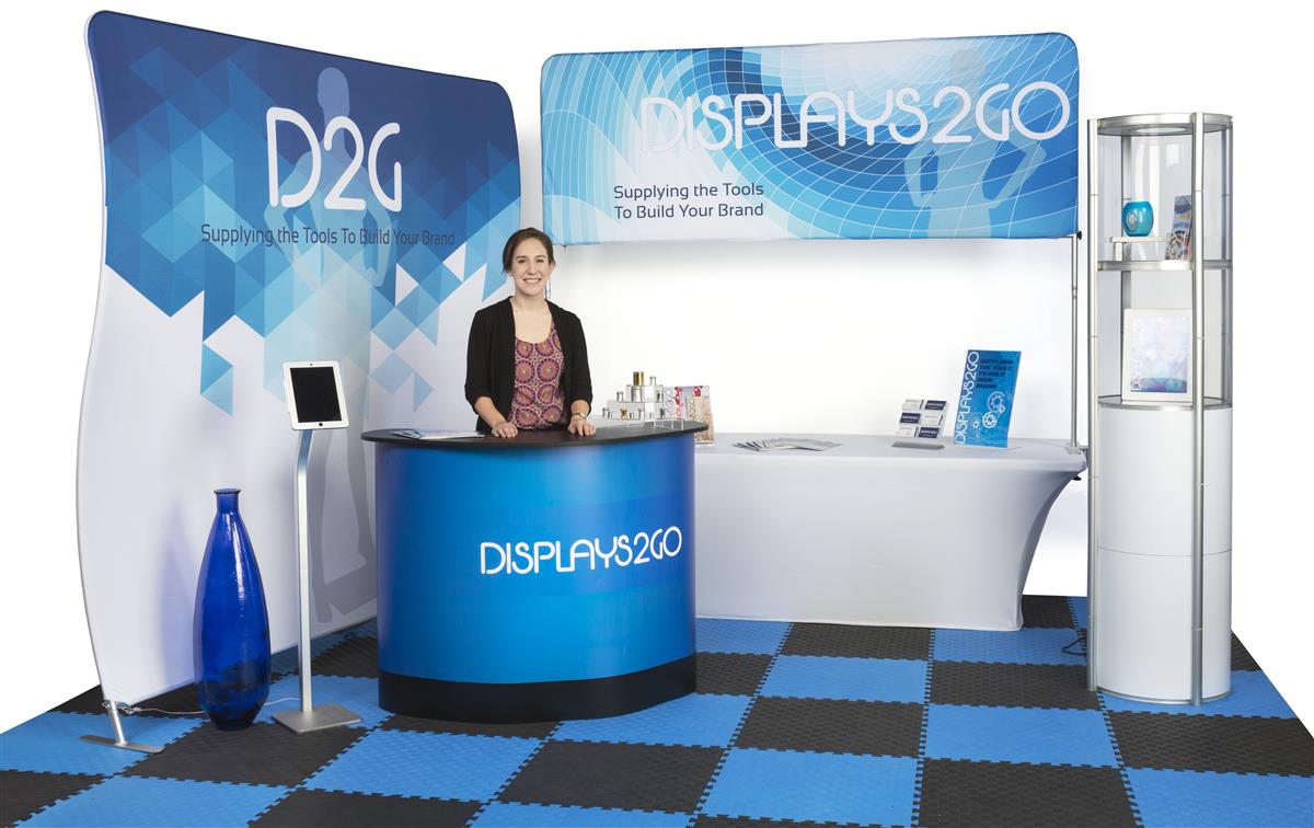 Podium Shipping Container with Graphics Custom Counter & Case