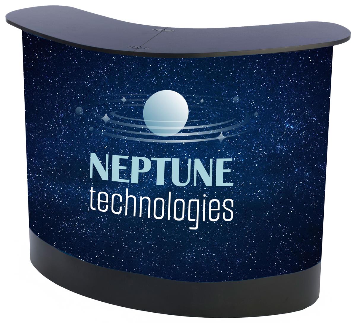 Podium Shipping Container with Graphics Converts to Counter