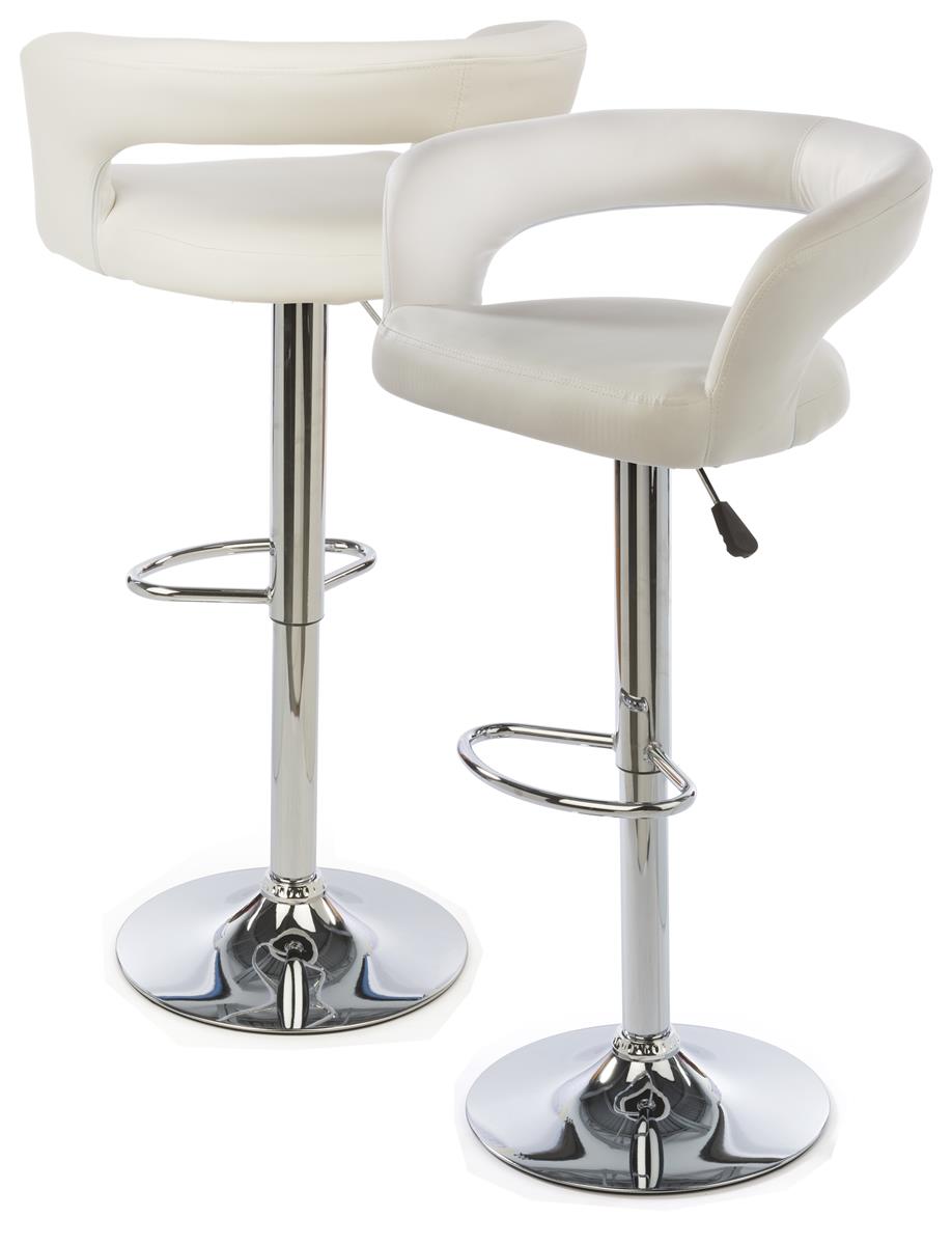 Contemporary White Leather Bar Stools At Aaron Kissel Blog