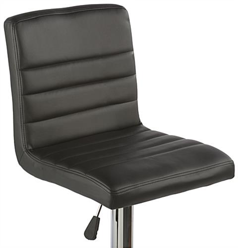 Black Leather Bar Stool is Rotating