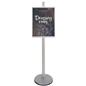 Forte snap frame display stand with silver post and base