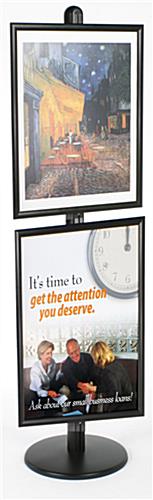 Poster Frame Stand Features (2) 22" x 28" Snap Frames