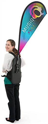 Double-Sided Teardrop Backpack Flags with Zippered Pockets