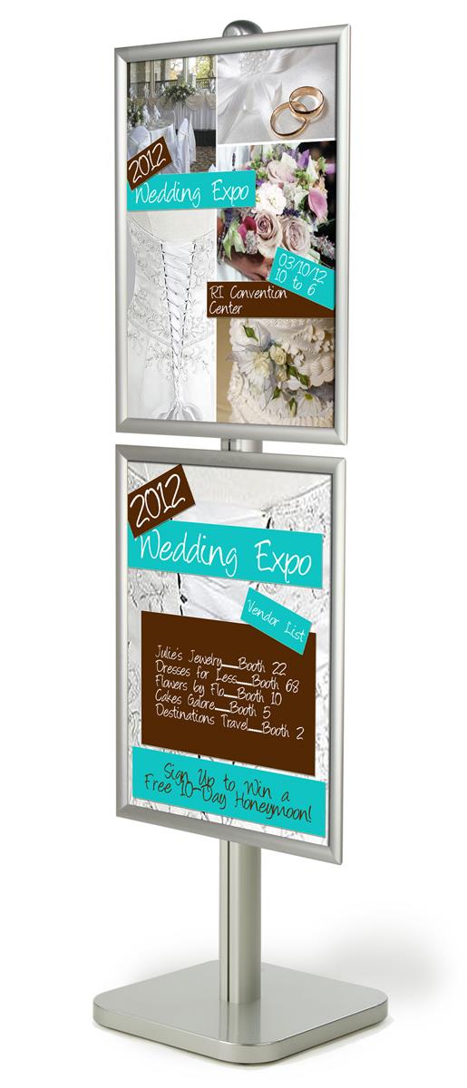 Sign Display Stand 22 x 28 2Sided Snap Open Poster Frame