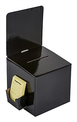 Black Cardboard Lead Box with Side Pocket