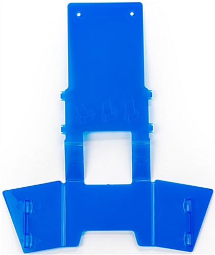 Easy-to-Assemble Blue Plastic Brochure Holder 