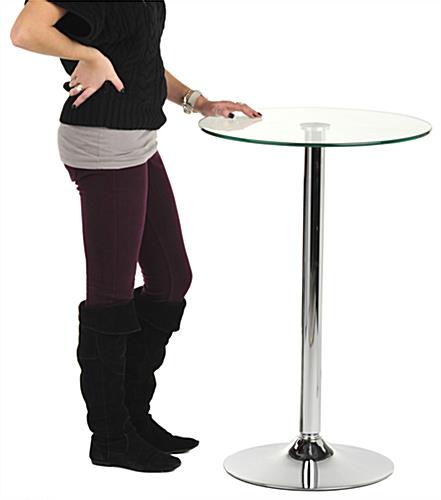 Glass High Top Table | Modern Dining and Bar Display