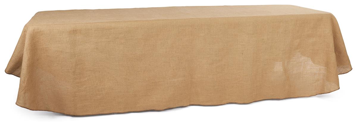 Burlap table cloth weighing 6.6 lbs