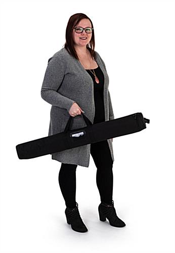 33"x80" budget retractable banner stand comes with a canvas carrying tote