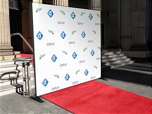 Step and repeat banner frame for photography at special events