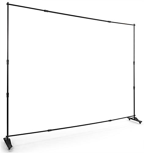 Mobile step and repeat backwall frame with large 10 foot by 8 foot design