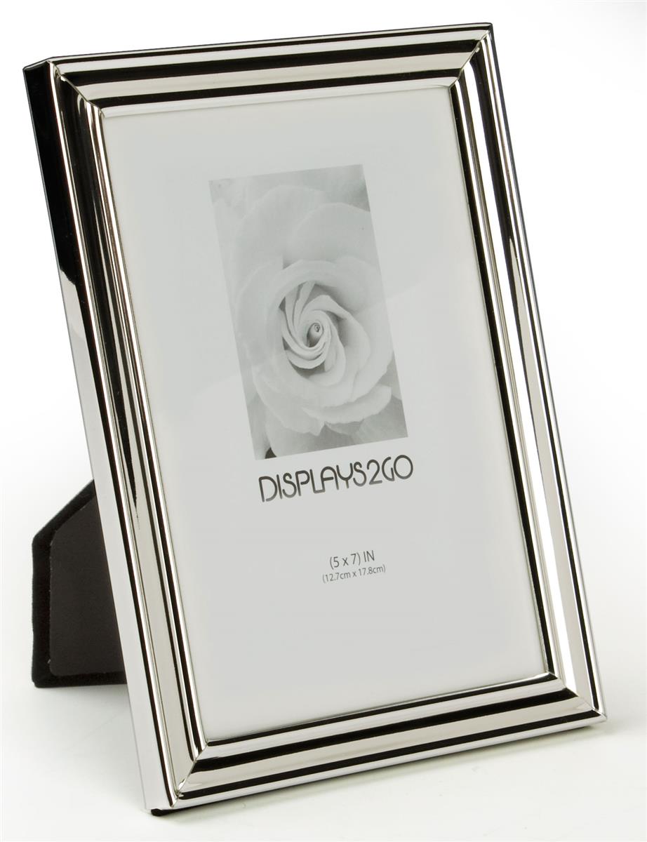 Small Silver Picture Frames 5" x 7" Photo Holders