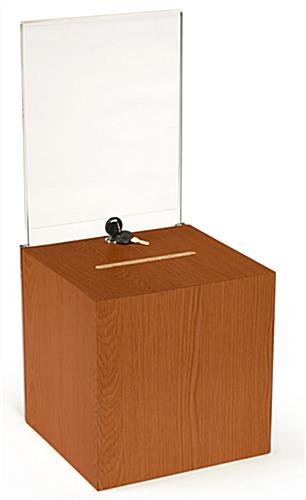 wooden suggestion box