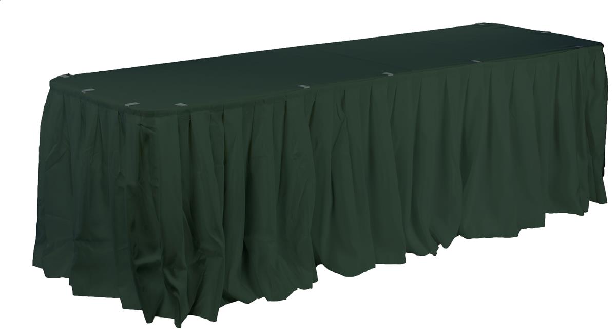 Hunter Green Banquet Table Covering For 6' or 8' Long Tables