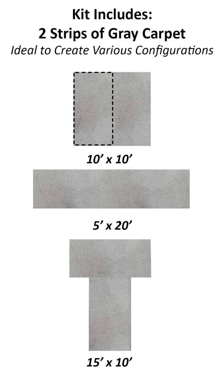 Rolled Trade Show Carpet for 10’ x 10’ or 10’ x 20’ Booth