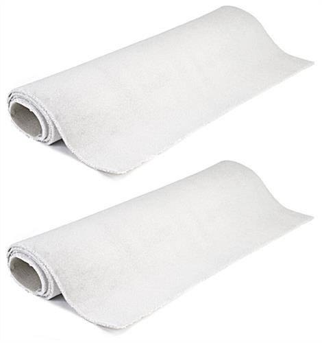 10’ x 10’ carpet roll white in set of (2) 5' x 10' strips
