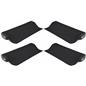 Black rolled trade show booth carpet in set of (2) 5' x 10' strips 