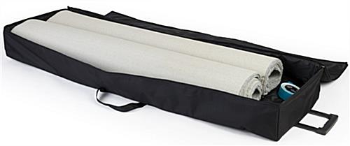 10’ x 20’ exhibit booth roll carpet shown with travel bag
