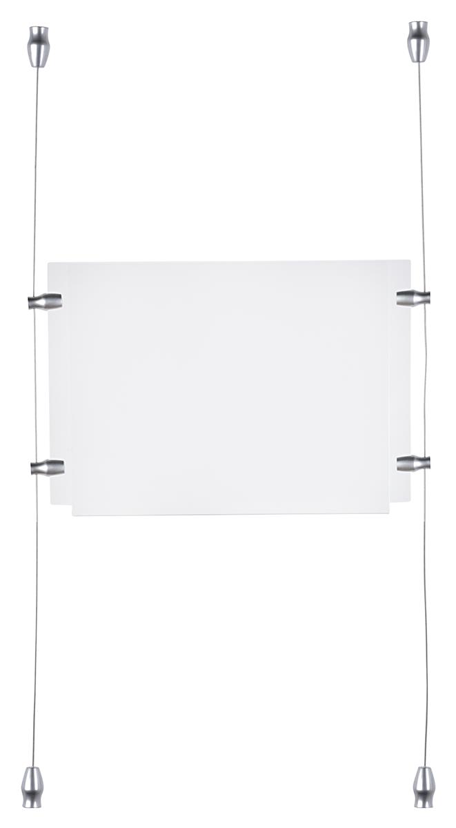 Window Hanging Sign 8.5 x 11 Signage Frame Cable System