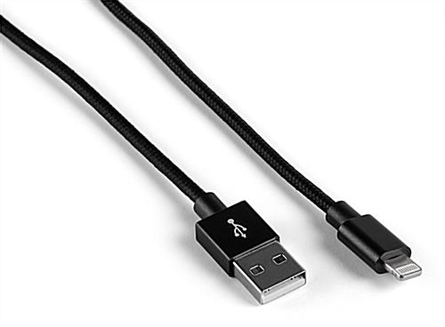 Black Apple MFi certified Lightning cable