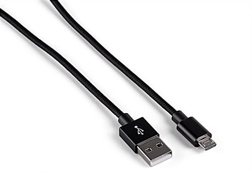 Black Micro USB cords for gadgets 