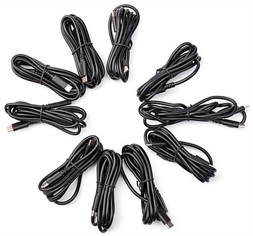 10-Pack USB-C cables with double sided connectors 