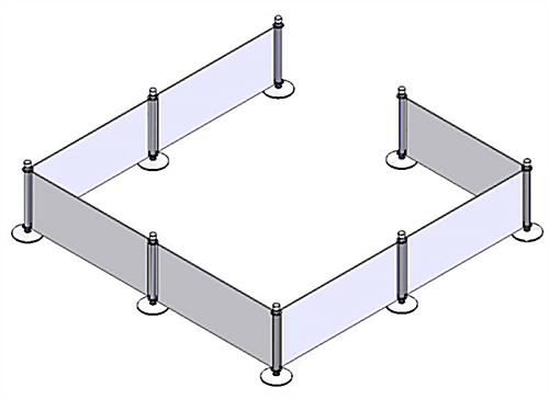 Black Outdoor Cafe Barrier 