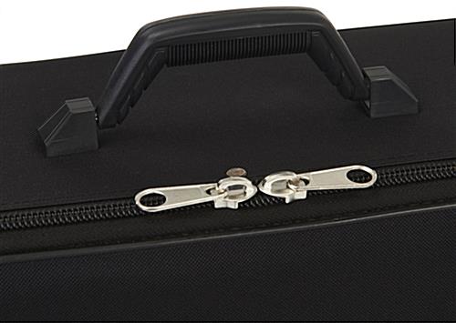 Breakdown lectern transport case with black carrying handles