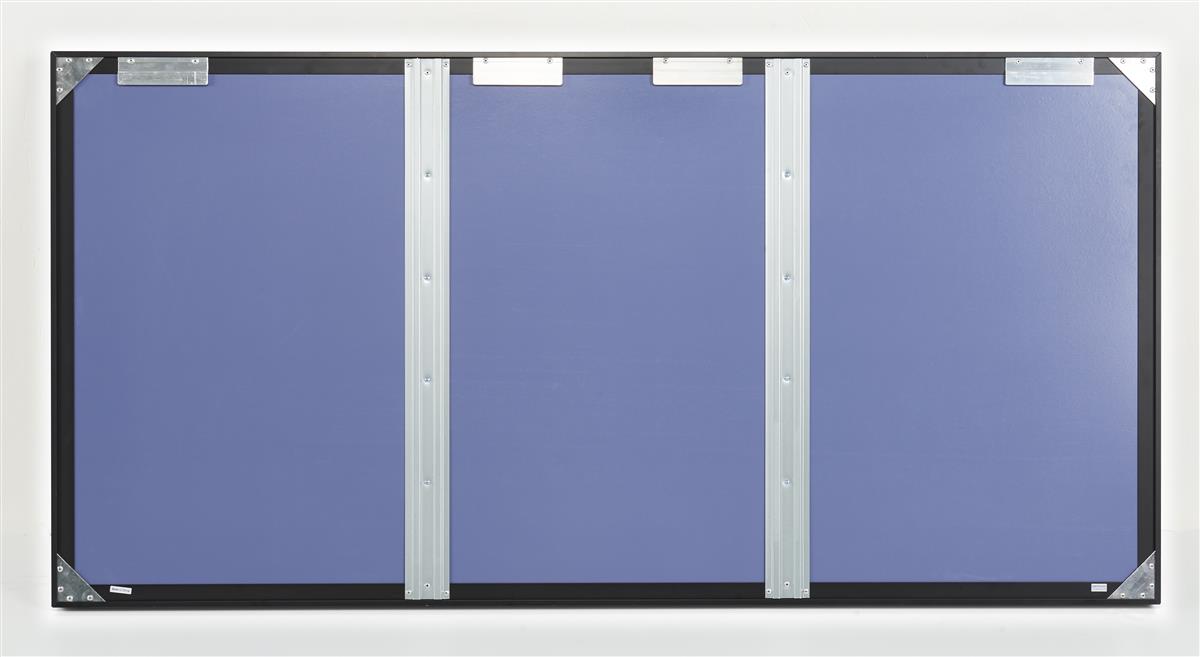 72" x 36" Locking Bulletin Boards Black or Silver Finish