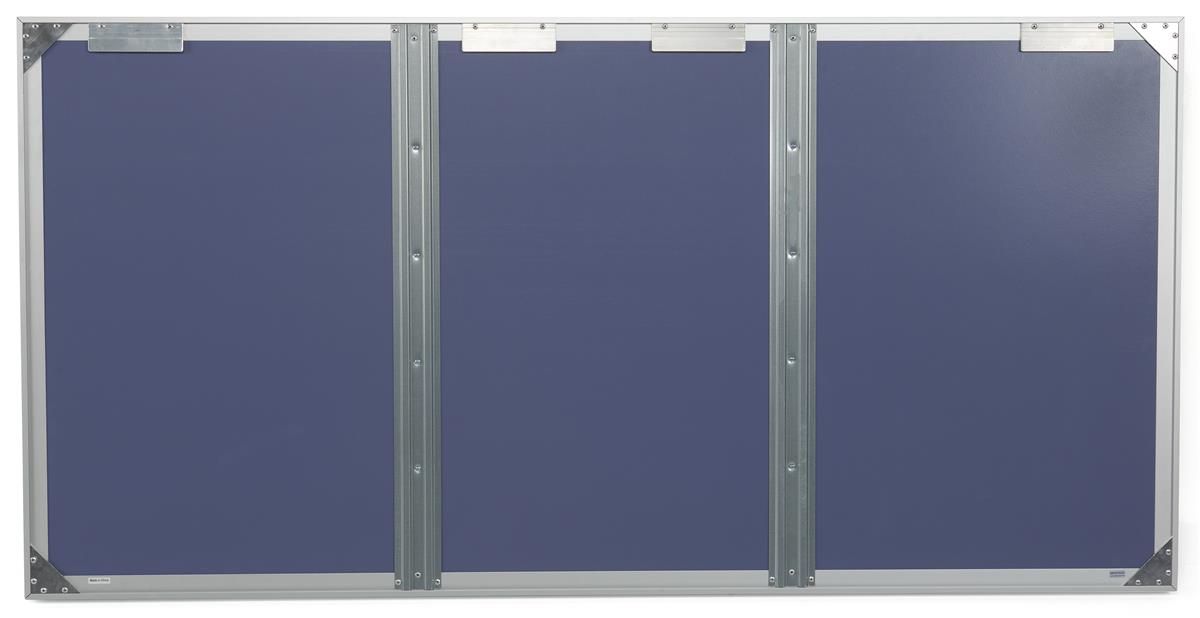72" x 36" Locking Bulletin Boards Black or Silver Finish