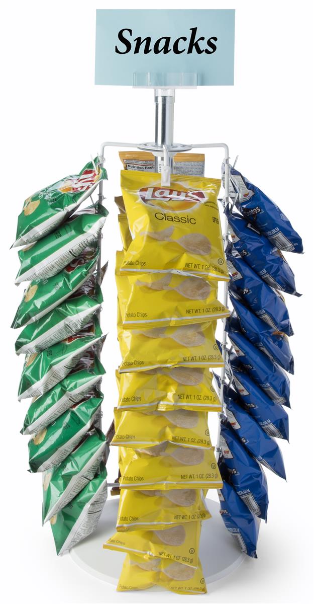 New 2 Strips 26 Clip Potato Chip Candy & Snack Hanging Display Racks in Black 