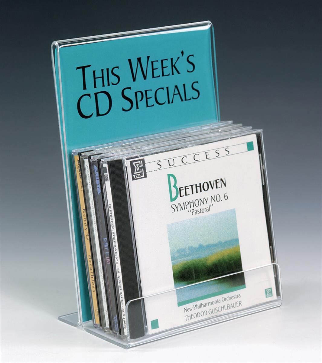 CD Shelf Acrylic/Perspex ® holds 15 CD's cd5 