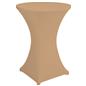 Beige bar height spandex table cover