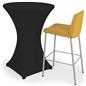 Bar height spandex table cover with round surface top