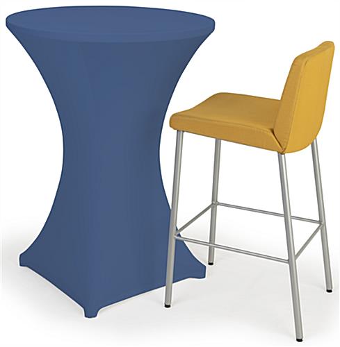 Bar height spandex table cover with heavy duty fitting 