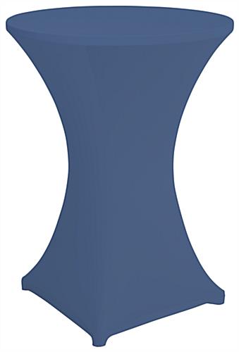 Dark blue bar height spandex table cover