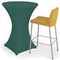 Bar height spandex table cover with elastic hemmed stitching 