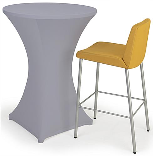Stretch fabric contours bar height spandex table cover