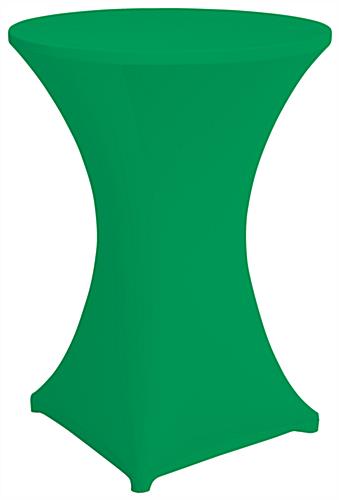 Kelly green bar height spandex table cover
