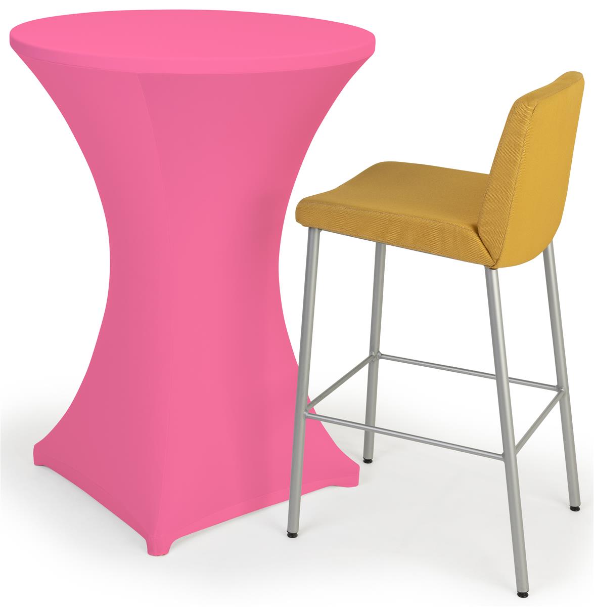 Bar Height Spandex Table Covers 31” Round Solid Color Cloths