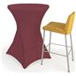 Round stretch table cover with machine washable polyester material