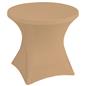 Stretch polyester tablecloths with overall diameter of 31 inches