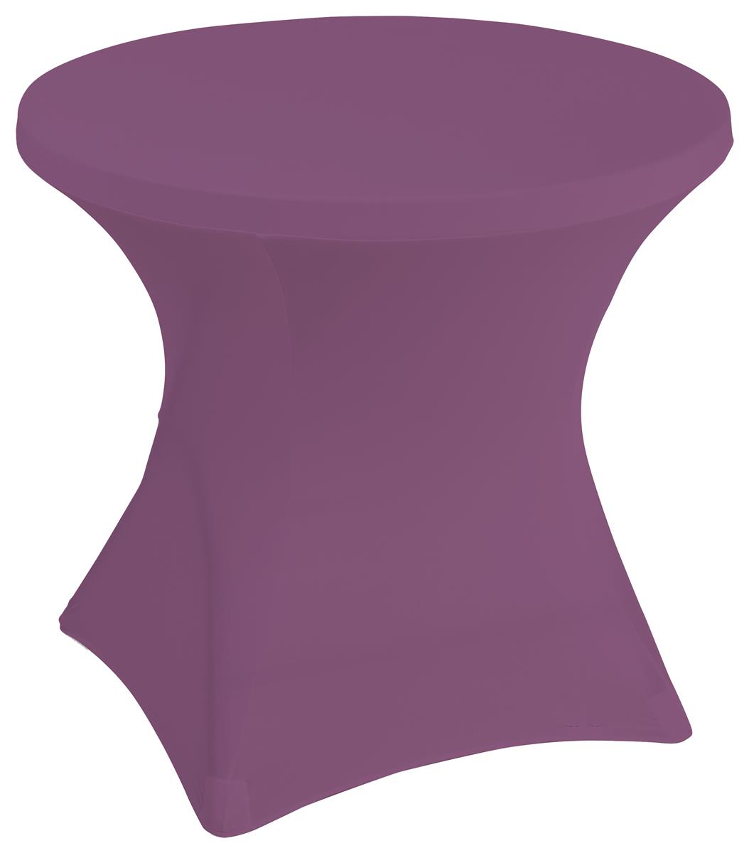 Purple stretch polyester tablecloths with machine washable fabric